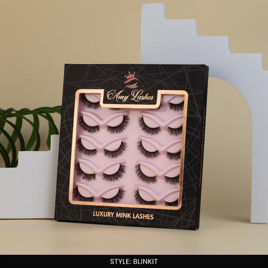 Blink It False Eye Lashes | Bold Dramatic Glam | Vegan Cruelty-Free | Pair of 10