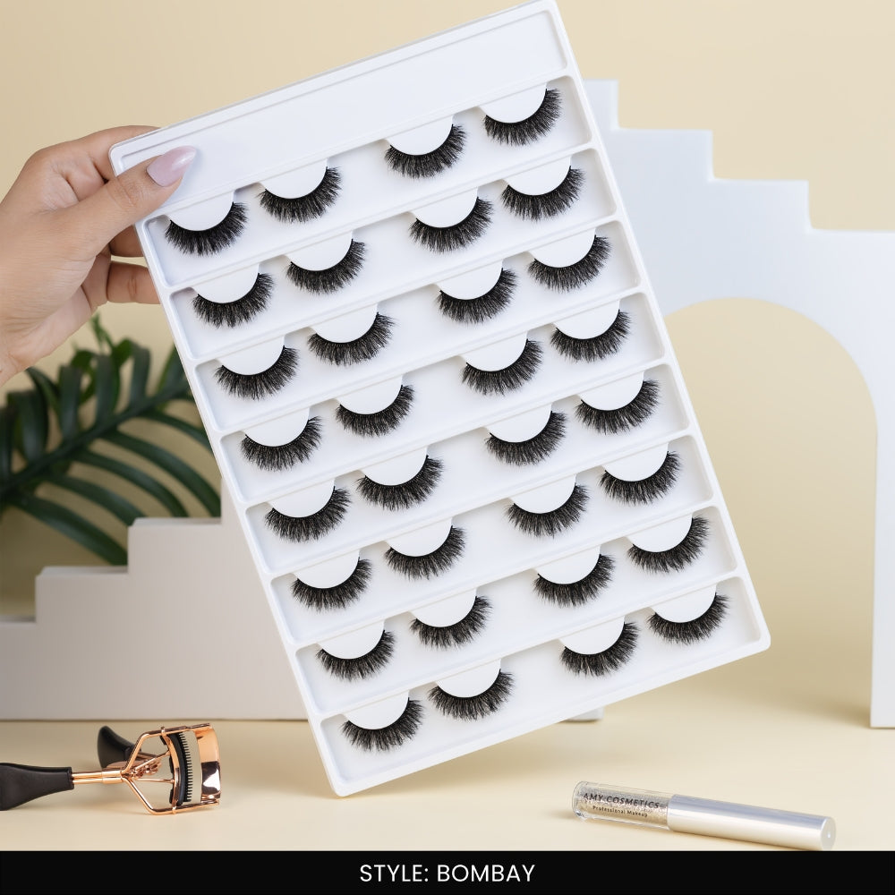 Bombay False Eye Lashes | Medium Occasion Wear | Vegan Cruelty-Free | Pair of 16