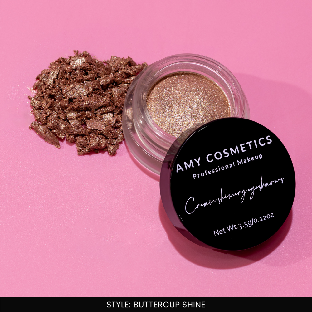 AMY LASHES Cream Shining Eyeshadow | Buttercup Shine | Shining Finish | Pigmented Formula