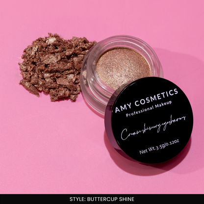 AMY LASHES Cream Shining Eyeshadow | Buttercup Shine | Shining Finish | Pigmented Formula