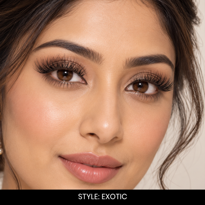 Exotic + Kishmish False Eyelashes Combo | Fake Eyelashes for Women | 2 Styles | Lightweight Band
