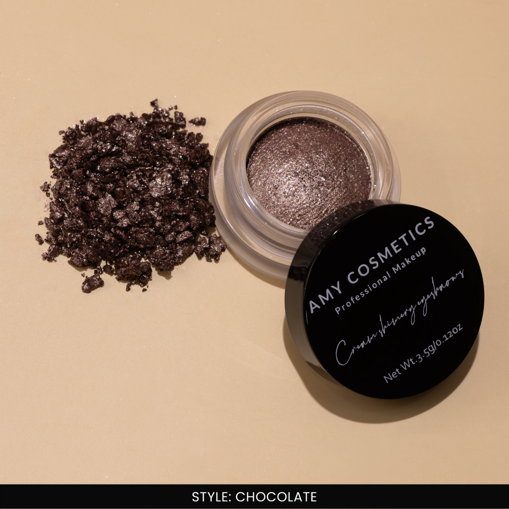 AMY LASHES Cream Shining Eyeshadow | Chocolate | Shining Finish | Pigmented Formula