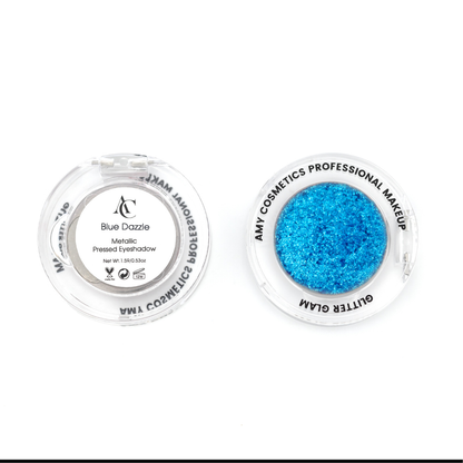 Blue Dazzle Single Metallic Pressed Eyeshadow | Pigmented | Long-Wearing
