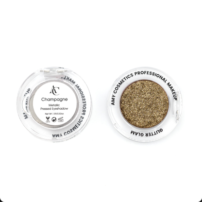 Champagne Single Metallic Pressed Eyeshadow | Pigmented | Long-Wearing