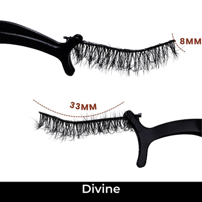 Divine False Eye Lashes | Bold Dramatic Glam | Vegan Cruelty-Free | Pair of 10