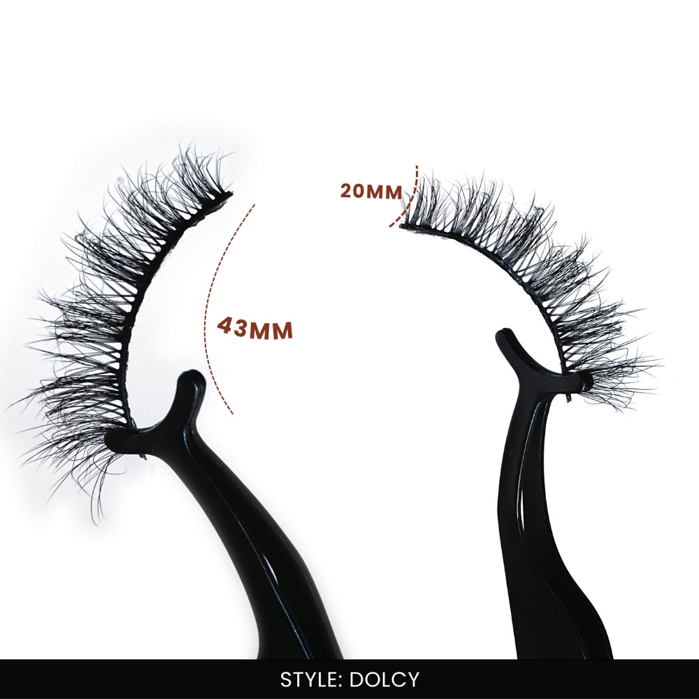 Dolcy False Eye Lashes | Natural Daily Wear | Vegan Cruelty-Free | Pair of 5