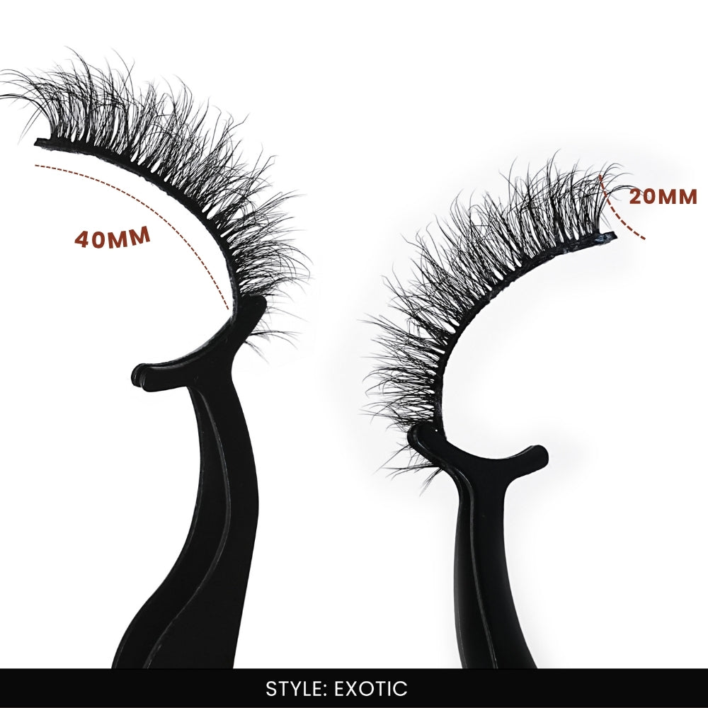 Exotic False Eye Lashes | Medium Occasion Wear | Vegan Cruelty-Free | Pair of 5