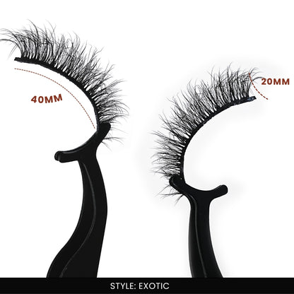 Exotic False Eye Lashes | Medium Occasion Wear | Vegan Cruelty-Free | Pair of 5