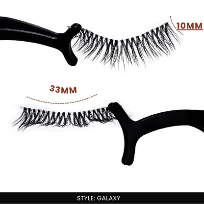 Galaxy False Eye Lashes | Bold Dramatic Glam | Vegan Cruelty-Free | Pair of 10