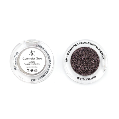 Gunmetal Grey Single Metallic Pressed Eyeshadow | Pigmented | Long-Wearing