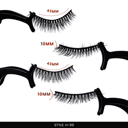 H-99 False Eye Lashes | Bold Dramatic Glam | Vegan Cruelty-Free | Pair of 20