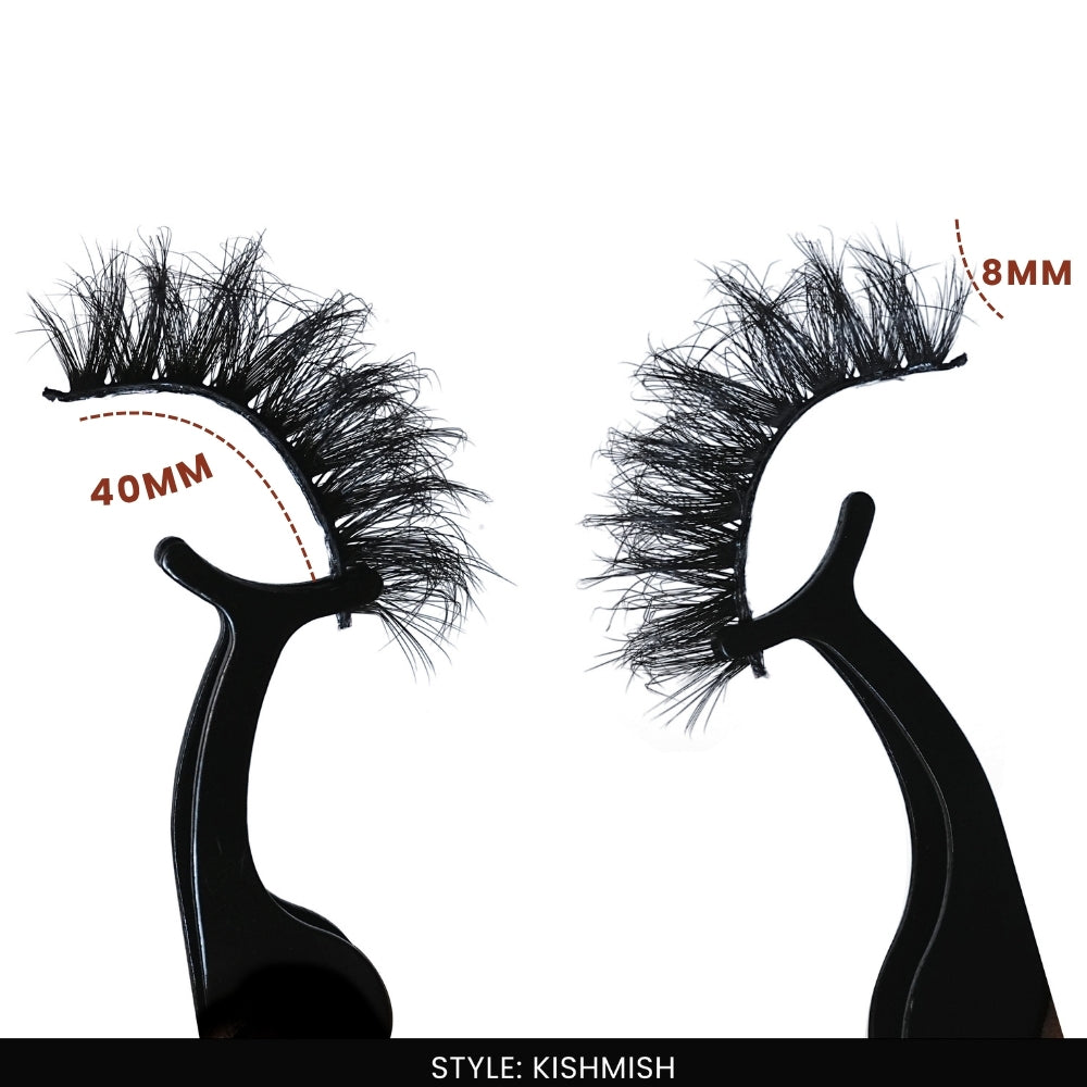 Kishmish False Eye Lashes | Natural Daily Wear | Vegan Cruelty-Free | Pair of 5