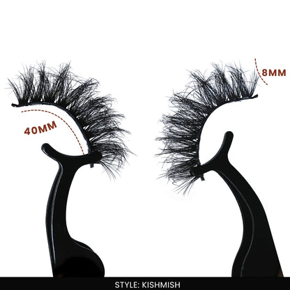 Kishmish False Eye Lashes | Natural Daily Wear | Vegan Cruelty-Free | Pair of 5