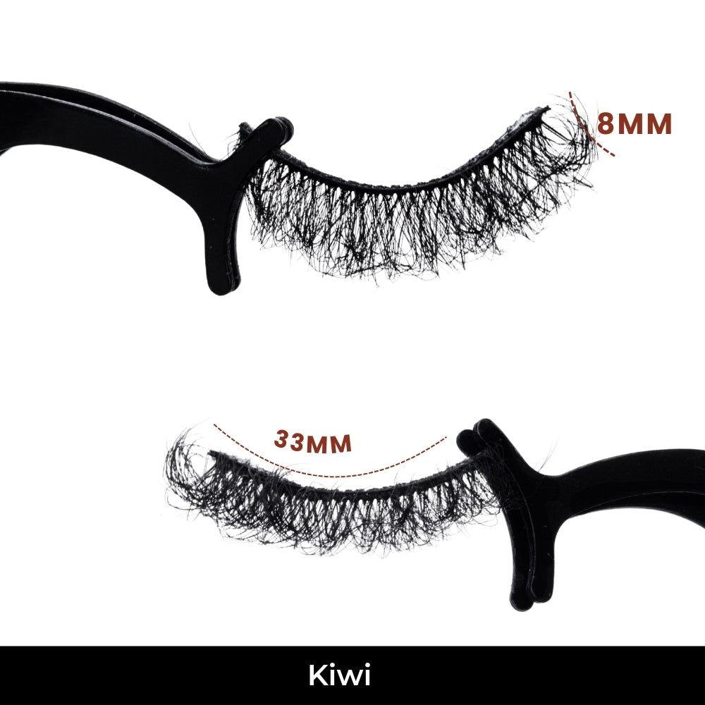 Kiwi False Eye Lashes | Medium Occasion Wear | Vegan Cruelty-Free | Pair of 10