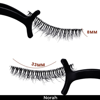 Norah False Eye Lashes | Bold Dramatic Glam | Vegan Cruelty-Free | Pair of 10