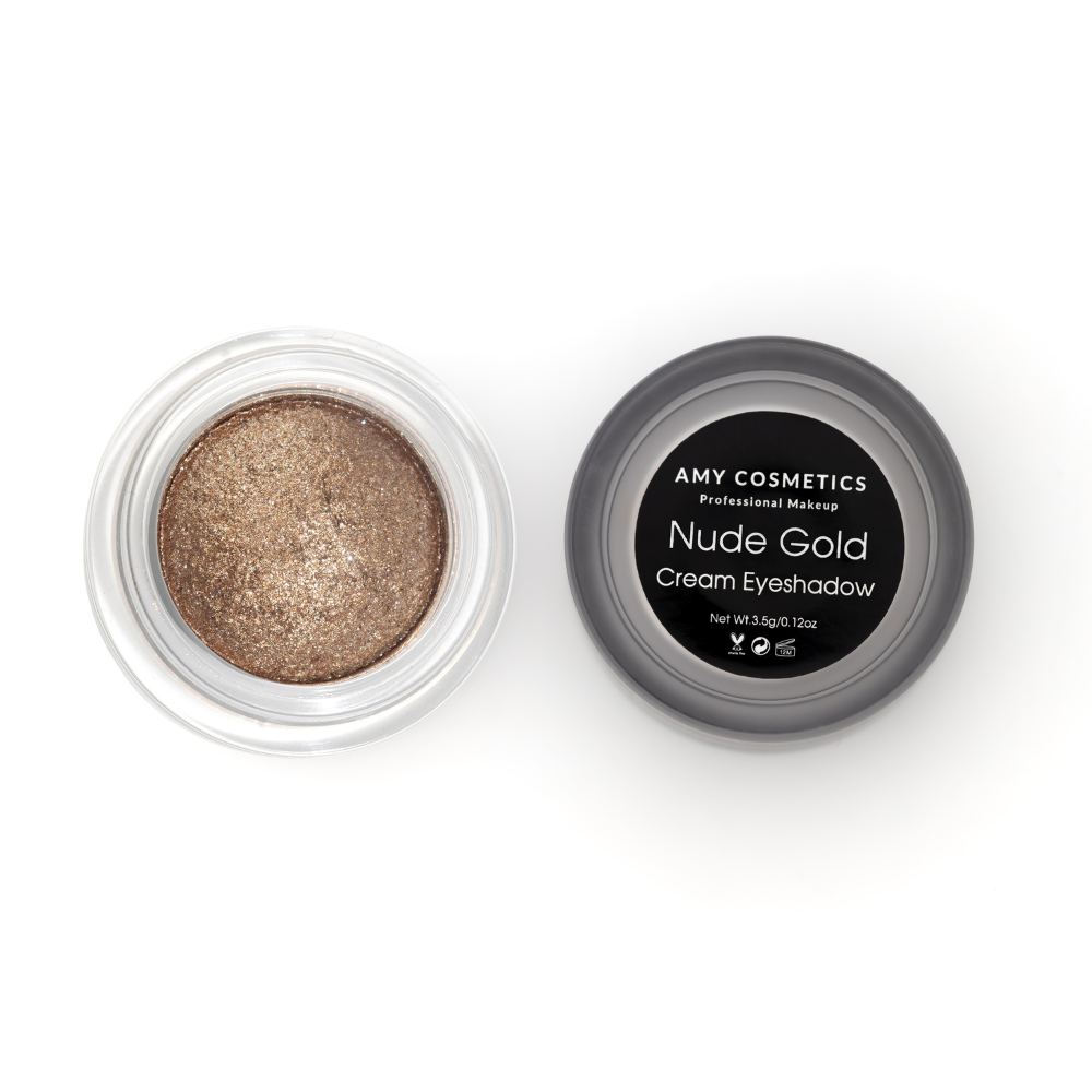 AMY LASHES Cream Shining Eyeshadow | Nude Gold | Metallic Finish | Pigmented Formula