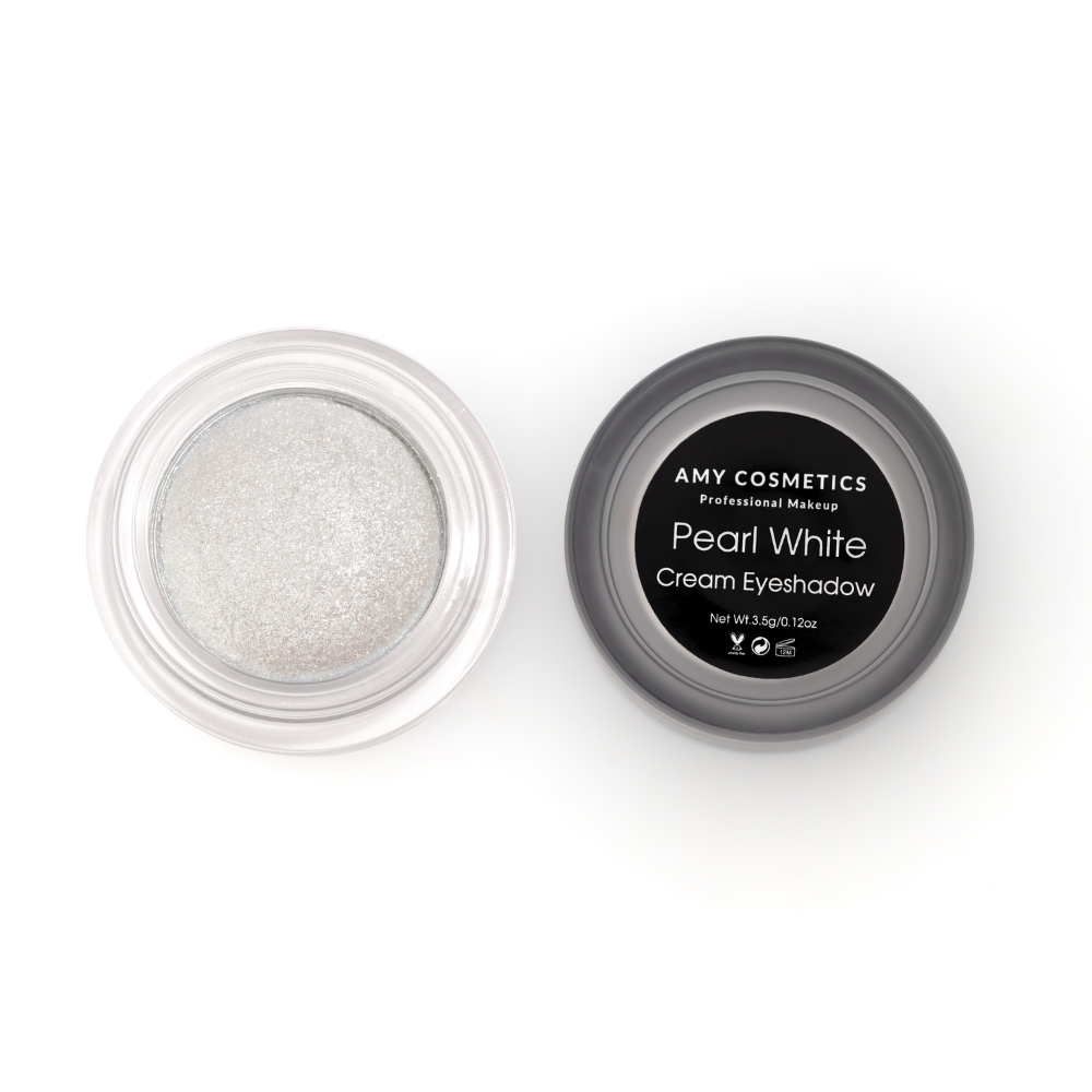 AMY LASHES Cream Shining Eyeshadow | Pearl White | Pearlescent Shimmer Finish | Pigmented Formula