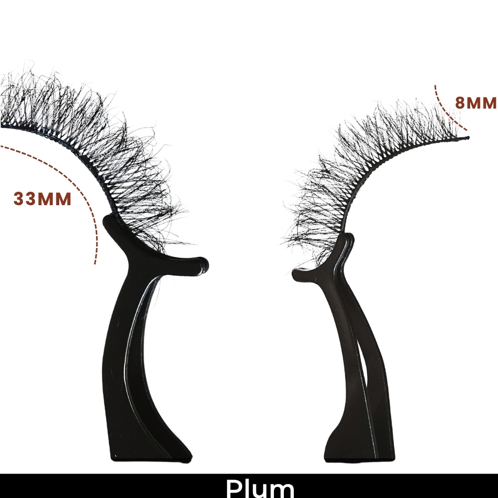Plum False Eye Lashes | Natural Daily Wear | Vegan Cruelty-Free | Pair of 5