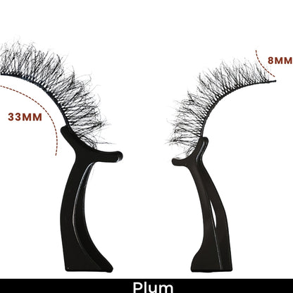 Plum False Eye Lashes | Natural Daily Wear | Vegan Cruelty-Free | Pair of 5