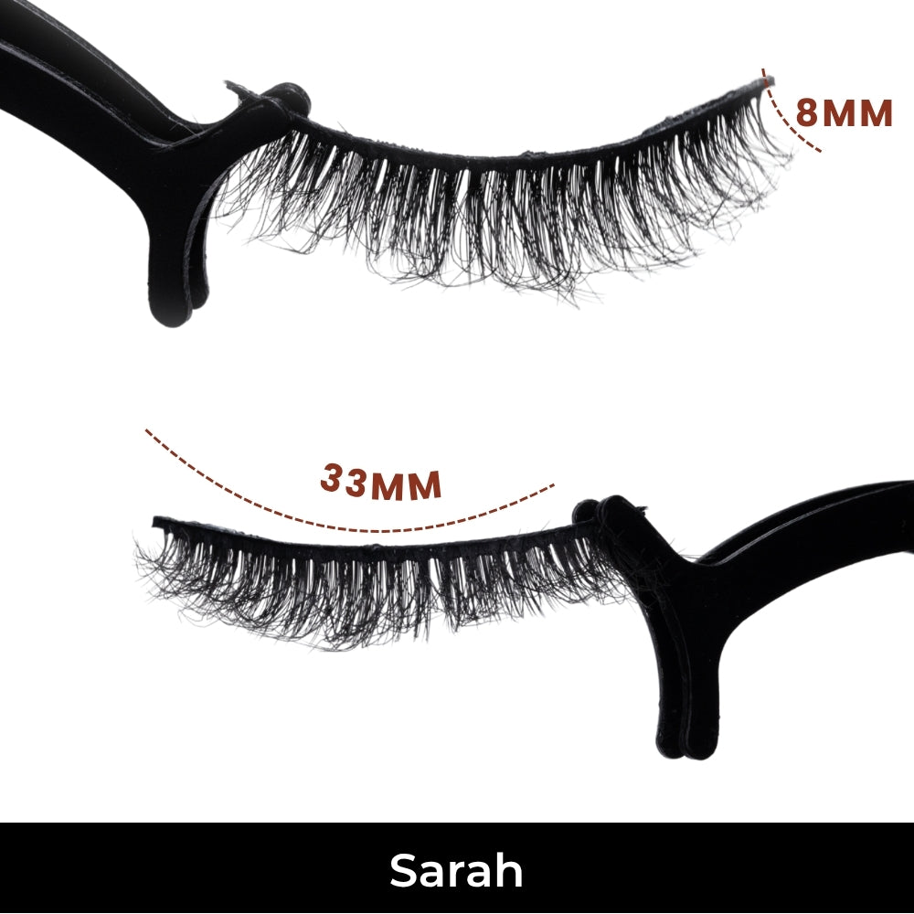 Sarah False Eye Lashes | Natural Daily Wear | Vegan Cruelty-Free | Pair of 5
