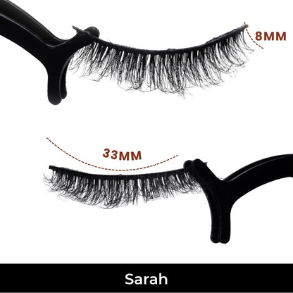 Sarah False Eye Lashes | Natural Daily Wear | Vegan Cruelty-Free | Pair of 5