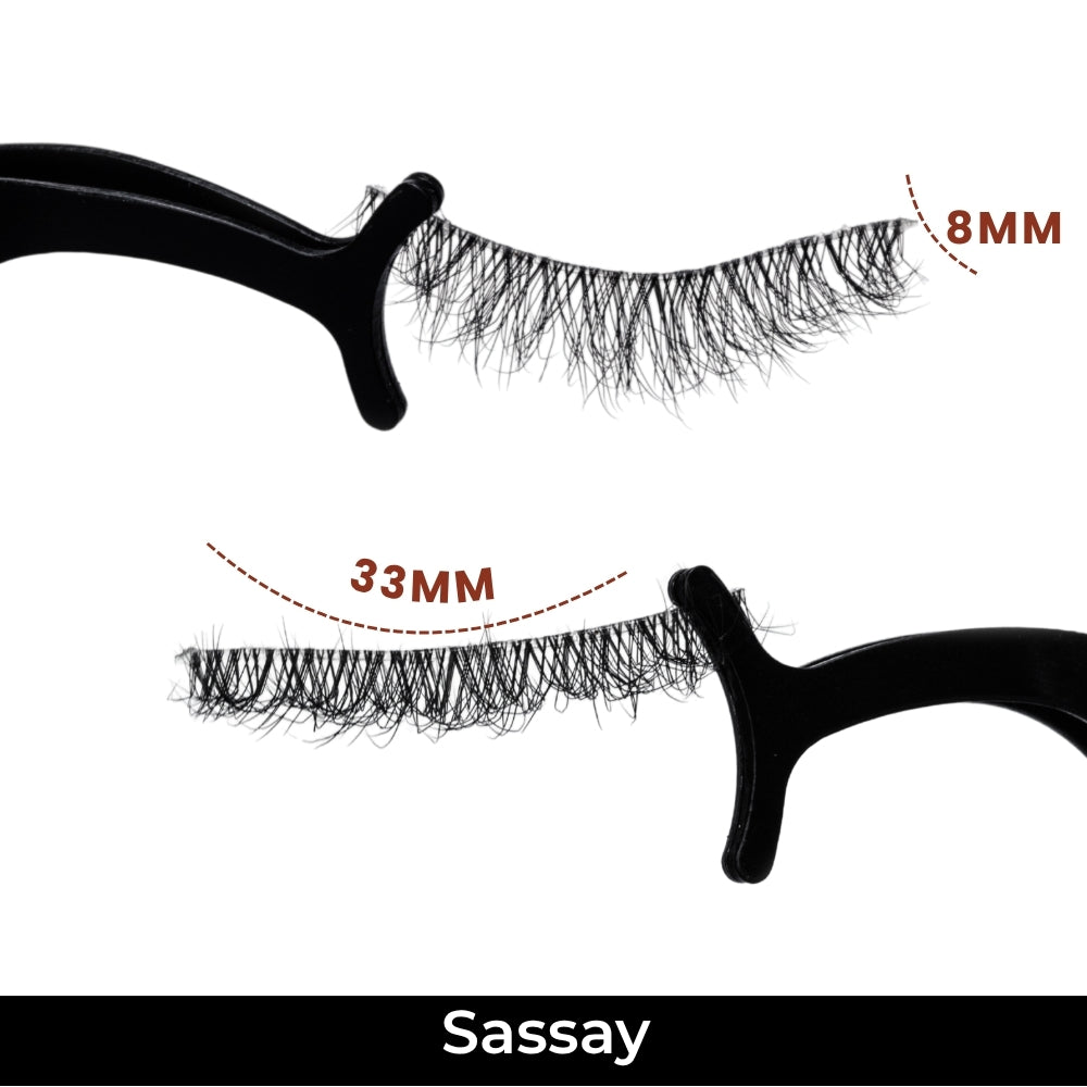 Sassy False Eye Lashes | Medium Occasion Wear | Vegan Cruelty-Free | Pair of 10