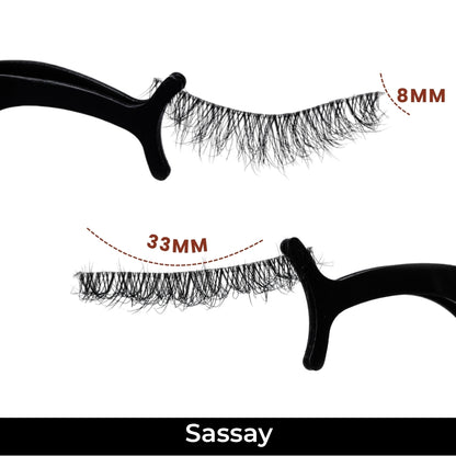 Sassy False Eye Lashes | Medium Occasion Wear | Vegan Cruelty-Free | Pair of 10