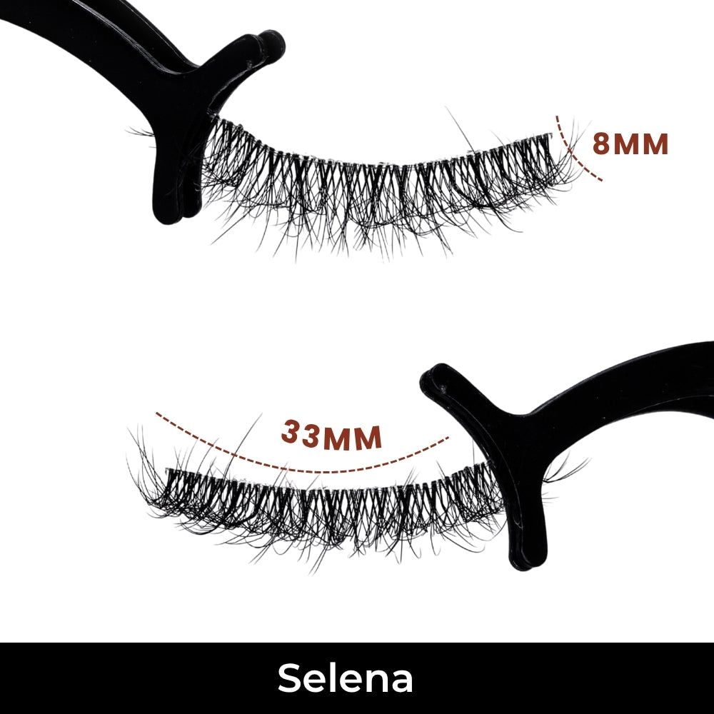 Selena False Eye Lashes | Medium Occasion Wear | Vegan Cruelty-Free | Pair of 10