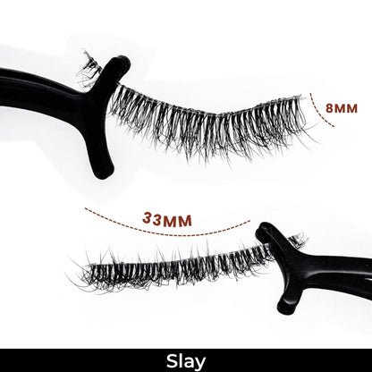 Slay False Eye Lashes | Bold Dramatic Glam | Vegan Cruelty-Free | Pair of 10
