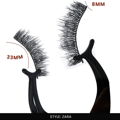 Zara False Eye Lashes | Natural Daily Wear | Vegan Cruelty-Free | Pair of 5