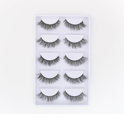 Ginger False Eye Lashes | Natural Daily Wear | Vegan Cruelty-Free | Pair of 5