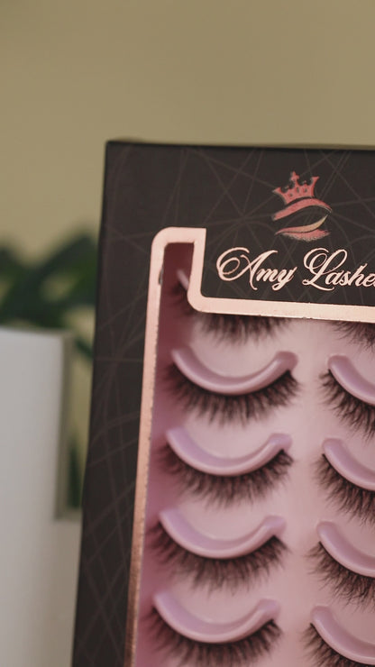Charm False Eye Lashes | Medium Occasion Wear | Vegan Cruelty-Free | Pair of 10