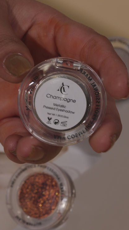 Champagne Single Metallic Pressed Eyeshadow | Pigmented | Long-Wearing
