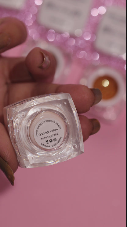 Daffodil Yellow Ultra Fine Loose Glitters | Cosmetic Grade | Face Body Nail