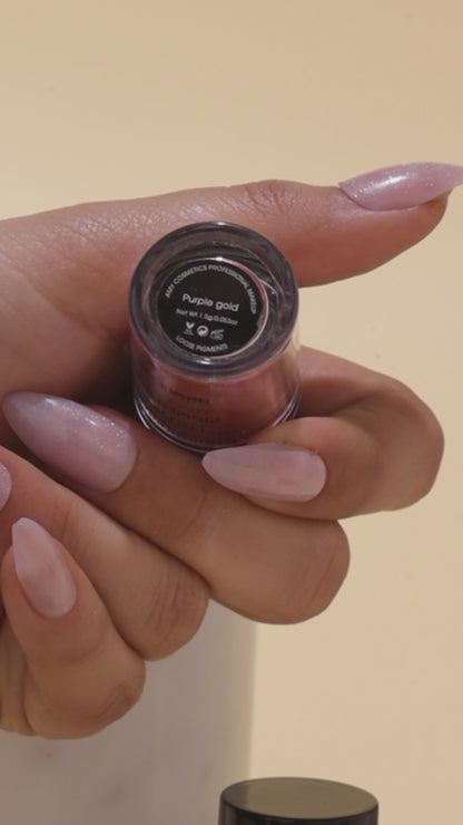 Purple Gold Loose Pigments | Highly Pigmented Eyeshadow Powder | Duochrome Finish