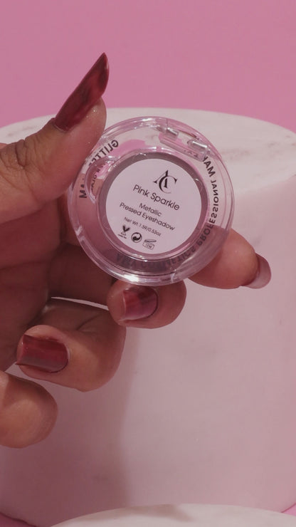 Pink Sparkle Single Metallic Pressed Eyeshadow | Pigmented | Long-Wearing