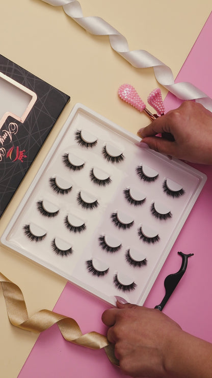 Mona False Eye Lashes | Medium Occasion Wear | Vegan Cruelty-Free | Pair of 10