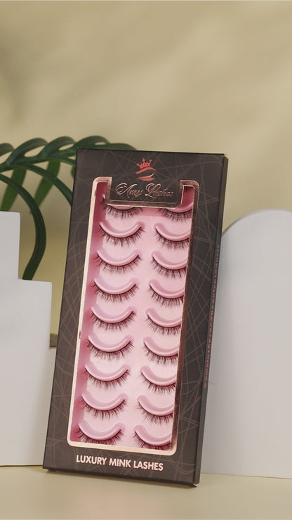 Chic False Eye Lashes | Medium Occasion Wear | Vegan Cruelty-Free | Pair of 10