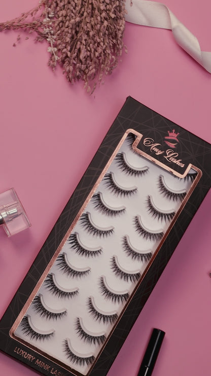 Doll False Eye Lashes | Medium Occasion Wear | Vegan Cruelty-Free | Pair of 10