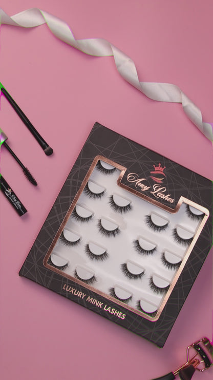 Saara False Eye Lashes | Medium Occasion Wear | Vegan Cruelty-Free | Pair of 10
