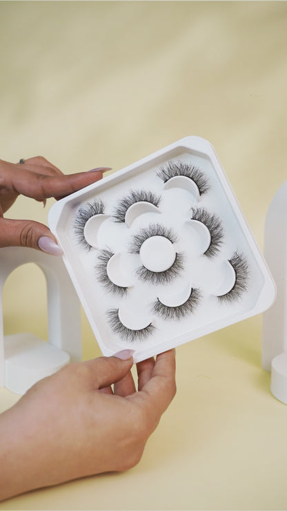 Plum False Eye Lashes | Natural Daily Wear | Vegan Cruelty-Free | Pair of 5