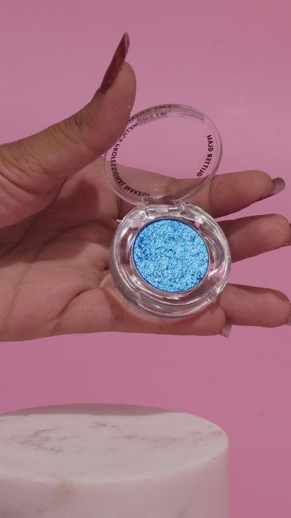 Blue Dazzle Single Metallic Pressed Eyeshadow | Pigmented | Long-Wearing