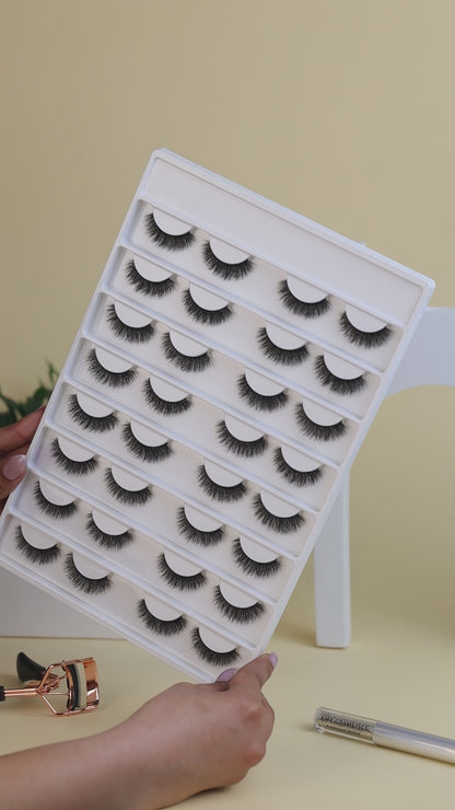 Bombay False Eye Lashes | Medium Occasion Wear | Vegan Cruelty-Free | Pair of 16