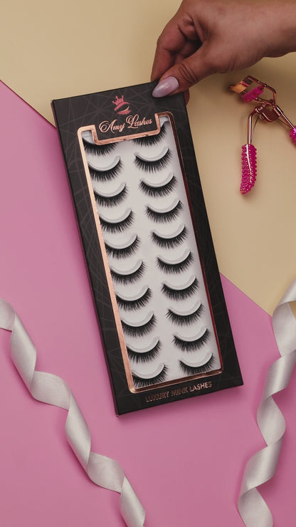 Bunny False Eye Lashes | Medium Occasion Wear | Vegan Cruelty-Free | Pair of 10
