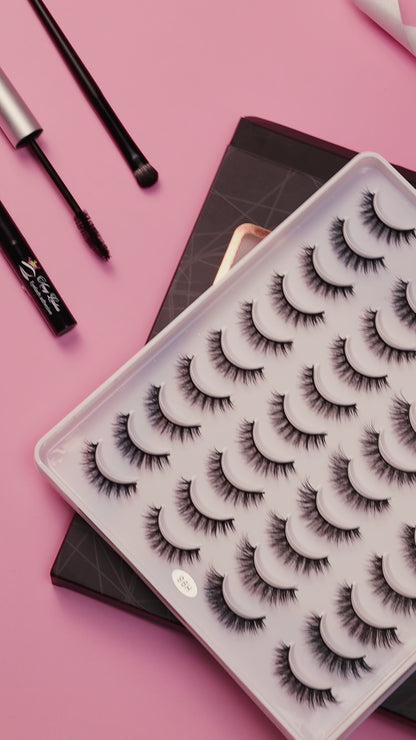 H-98 False Eye Lashes | Bold Dramatic Glam | Vegan Cruelty-Free | Pair of 20