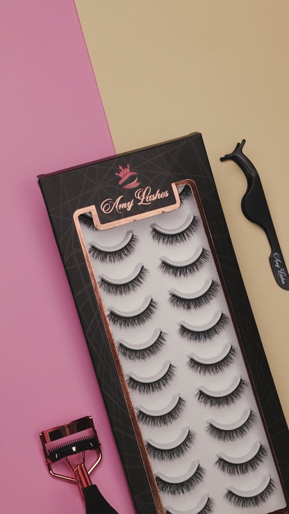 Divine False Eye Lashes | Bold Dramatic Glam | Vegan Cruelty-Free | Pair of 10