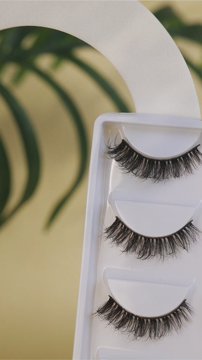 Lyla False Eye Lashes | Natural Daily Wear | Vegan Cruelty-Free | Pair of 5